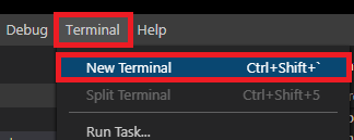 open terminal